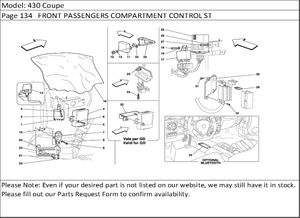 430 Coupe Page 134   FRONT PASSENGERS COMPARTMENT CONTROL ST