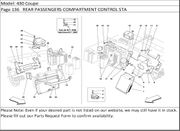 430 Coupe Page 136   REAR PASSENGERS COMPARTMENT CONTROL STA