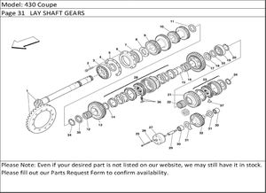 430 Coupe Page 31   LAY SHAFT GEARS