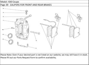 430 Coupe Page 39   CALIPERS FOR FRONT AND REAR BRAKES