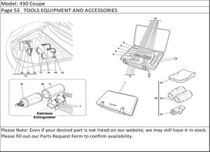 430 Coupe Page 53   TOOLS EQUIPMENT AND ACCESSORIES