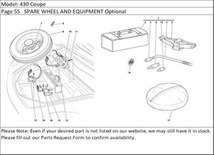 430 Coupe Page 55   SPARE WHEEL AND EQUIPMENT Optional