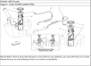 430 Coupe Page 9   FUEL PUMPS AND PIPES