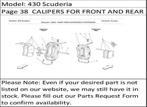 430 Scuderia Page 38  CALIPERS FOR FRONT AND REAR BRAKES