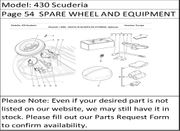 430 Scuderia Page 54  SPARE WHEEL AND EQUIPMENT Optional