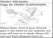 430 Spider Page 44  FRONT SUSPENSION  SHOCK ABSORBER AND BRAKE DISC