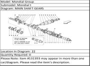Ferrari Part 131393 SPACER