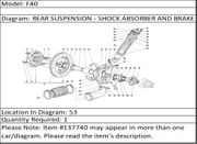 Ferrari Part 137740 SUPPORT BRACKET R.H. REAR BRACKET PIPE