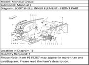 Ferrari Part 139287 FRAME FRONT - COUPE E CABRIOLET