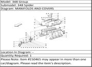Ferrari Part 150465 COMPLETE R.H. SUCTION MANIFOLD