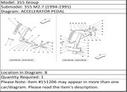 Ferrari Part 151206 ACCELERATOR PEDAL SUPPORT