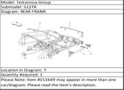 Ferrari Part 151649 CONNECTOR FIXING BRACKET