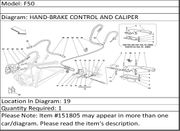 Ferrari Part 151805 BRACKET FOR FRONT CABLE
