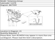 Ferrari Part 154054 CABLE FROM BATTERY TO CONNECTION BOX
