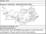 Ferrari Part 154844 FRONT RETURN TUBE
