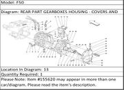 Ferrari Part 155620 COVER FOR GEARBOX CONTROL ROD INLET