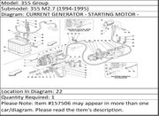 Ferrari Part 157506 ALTERNATOR-STARTER MOTOR-TERMINAL BOX CONNECTING CABLE