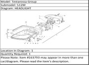 Ferrari Part 163793 R.H. MAIN AND DIPPED BEAMS LIGHT UNIT