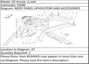 Ferrari Part 164669 ROOF LIGHT AND CONTROLS CONNECTING CABLES