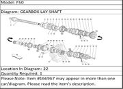 Ferrari Part 166967 PINION FOR 1ST GEAR
