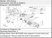 Ferrari Part 171078 TOP OPENING/ENCLOSURE CONTROL PUSH-BUTTON