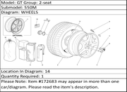 Ferrari Part 172683 TYRE PRESSURE PLATE