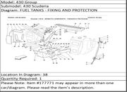 Ferrari Part 177771 BRACKET FOR L.H. TANK FIXING
