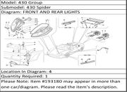 Ferrari Part 193180 POST LIGHT. EXTERNAL DX. -VALE FOR USA AND CDN-