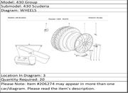Ferrari Part 206274 TITANIUM WHEEL STUD