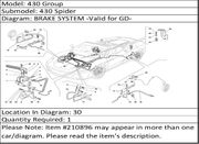 Ferrari Part 210896 BRAKE TUBE FIXING BRACKET