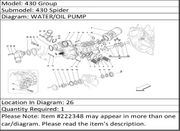 Ferrari Part 222348 THERMOSTAT COVER