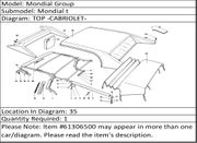 Ferrari Part 61306500 R.H. FRONT END FOR FINS TENSIONER