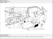 Ferrari Part 61841300 CABLE FOR INSIDE DOOR HANDLE