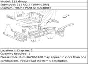 Ferrari Part 62068200 R.H. BRACKET FOR FRONT HOOD LOCK