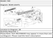 Ferrari Part 62398600 R.H. LIGHT SUPPORT