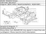 Ferrari Part 62680700 L.H. SHIELD PANEL