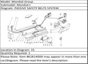 Ferrari Part 62814000 FASTENING BRACKET FOR ROLLING DEVICES