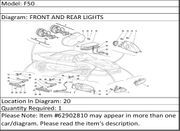 Buy Ferrari Part # 62902810 MARKER/SIDE RH(Old Part #62737600)(New Part #62902810) Buy Ferrari Spares