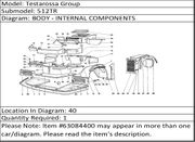 Ferrari Part 63084400 L.H. UPPER SEAL