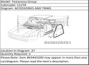 Ferrari Part 63443200 SEAT BELTS FRAME