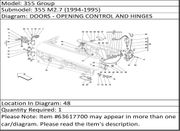 Ferrari Part 63617700 SAFETY LOCK ROD FOR L.H. DOOR