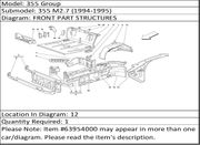 Ferrari Part 63954000 SPRAGS R.H. SIDE WALL