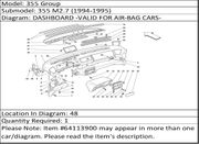 Ferrari Part 64113900 DASHBOARD L.H. UPPER LATERAL FIXING BRACKET