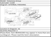 Ferrari Part 64442200 BRACKET FOR PLATE