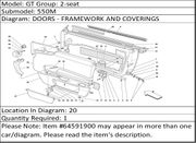 Ferrari Part 64591900 R.H. BRACKET