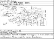 Ferrari Part 64611800 HEAT PROTECTION UPPER SHIELD