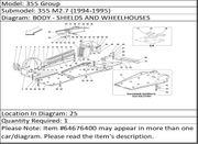 Ferrari Part 64676400 R.H. REAR WHEELHOUSE