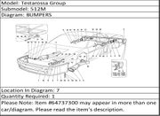 Ferrari Part 64737300 SUPPORT FOR R.H. FRONT BUMPER