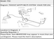 Ferrari Part 64995300 L.H. RAIL COVER