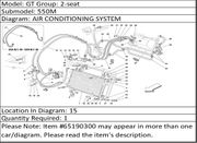 Ferrari Part 65190300 PIPE FROM HOSE TO COMPRESSOR